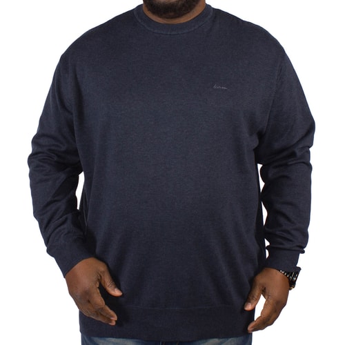 KAM Strickpullover Rundhalsausschnitt - Denim
