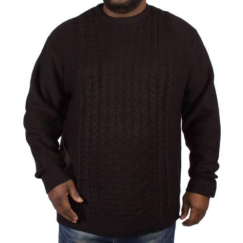 Metaphor Strickpullover mit Zopfmuster Schwarz