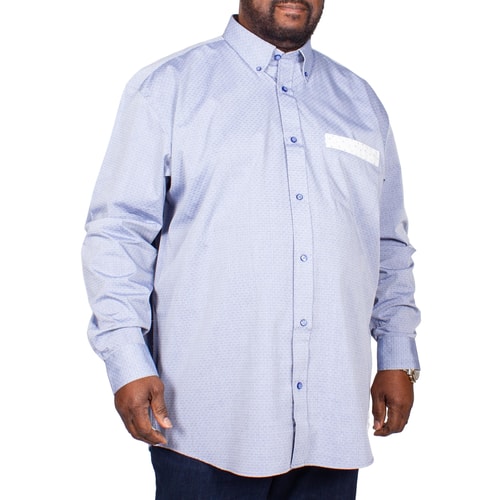 Cotton Valley Hemd Kreismuster Blau