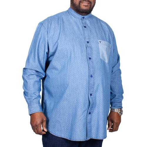 Cotton Valley Jeanshemd Grandad-Kragen