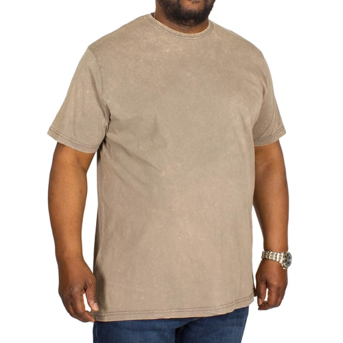 Bigdude Acid Wash T-Shirt mit Rundhalsausschnitt Grau