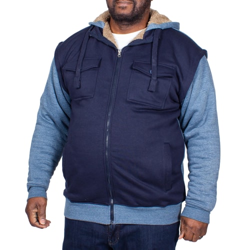 KAM Reißverschlussjacke Borg Jeansblau