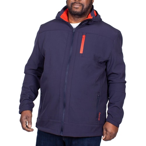 Espionage Softshell Jacke mit Kapuze Blau/Orange