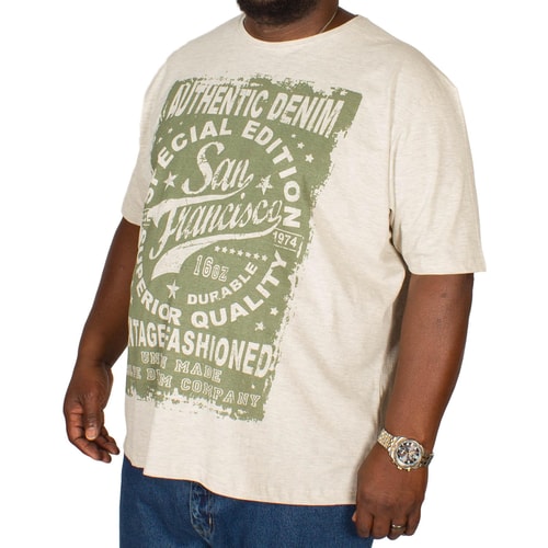 Pierre Roche San Francisco Print T-Shirt Beige