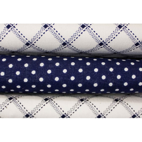 Sophos 3er-Set Stofftaschentücher Blau / Weiß