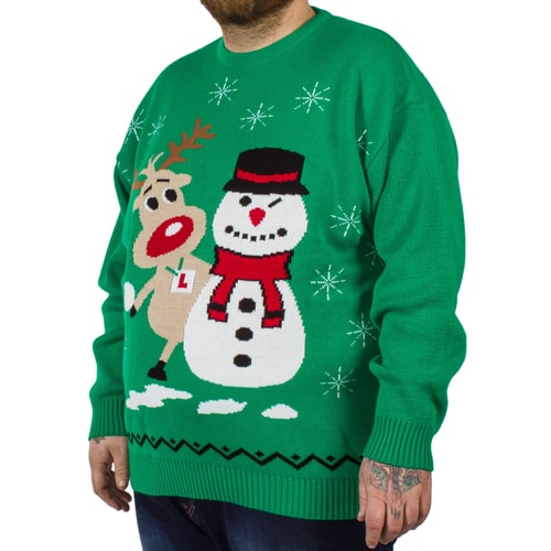 Brooklyn Rudolph & Snowman Christmas Jumper