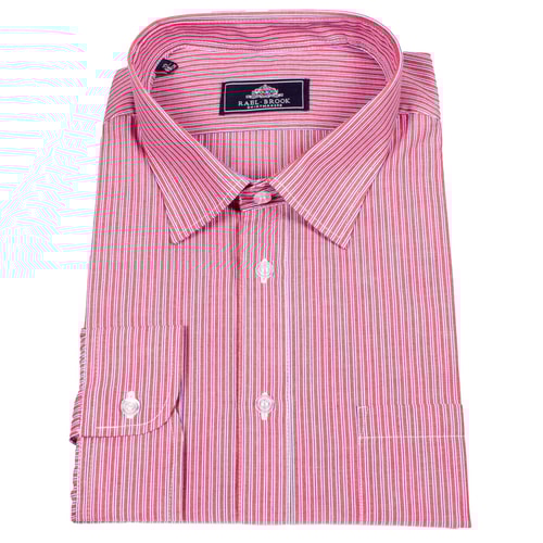 Rael Brook gestreiftes Hemd Rot/Blau