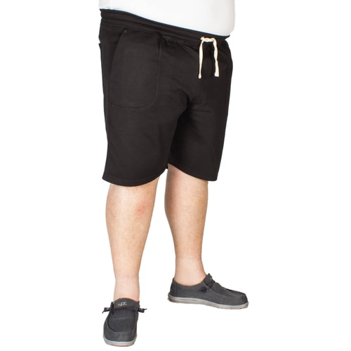 Espionage einfarbige Fleece Shorts Schwarz