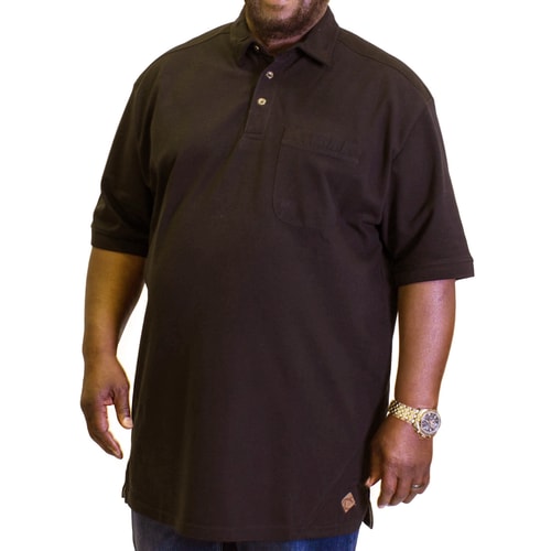 KAM Poloshirt mit Streifendetail Schwarz