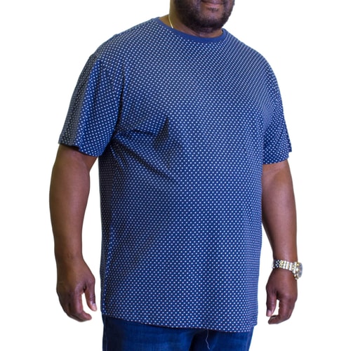 Replika T-Shirt Punktemuster Marineblau 