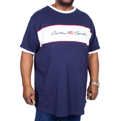 D555 Couture Cut & Sew T-Shirt Cullen Dunkelblau