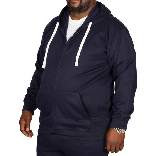 Bigdude Essentials Kapuzenjacke Marineblau Tall Fit 