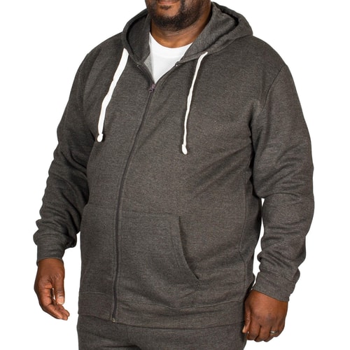 Bigdude Essentials Kapuzenjacke Grau Tall Fit