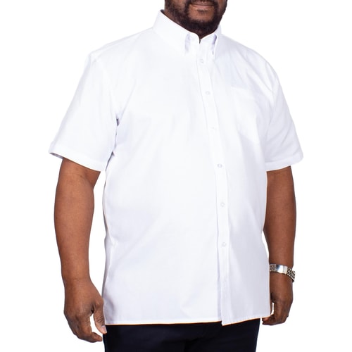 KAM Kurzarm Oxford Hemd Weiß