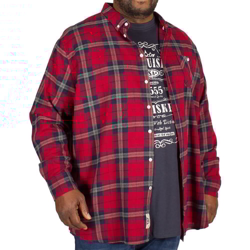 D555 Richard Long Sleeve Shirt & T-shirt Combo Red