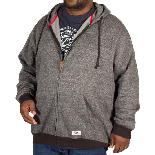 D555 Romney Kapuzenpullover mit RV Schwarz