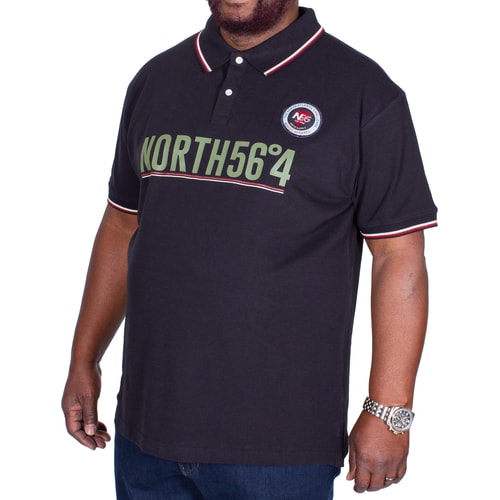 Replika bedrucktes Poloshirt Schwarz