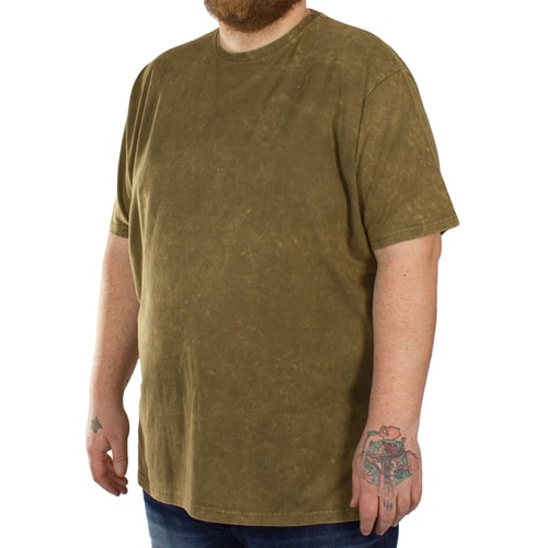 Espionage Acid Wash Tee Khaki