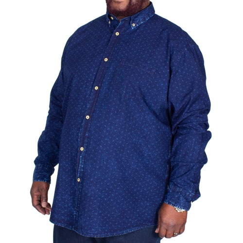 Replika bedrucktes Hemd Blau