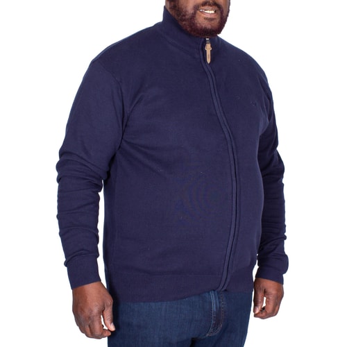 D555 Pullover Buddy mit Reißverschluss Marineblau 