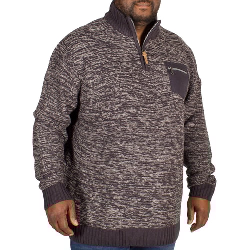 D555 Remington Zipper Neck Sweater Navy