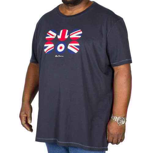 Ben Sherman T-Shirt Flagge Blau 