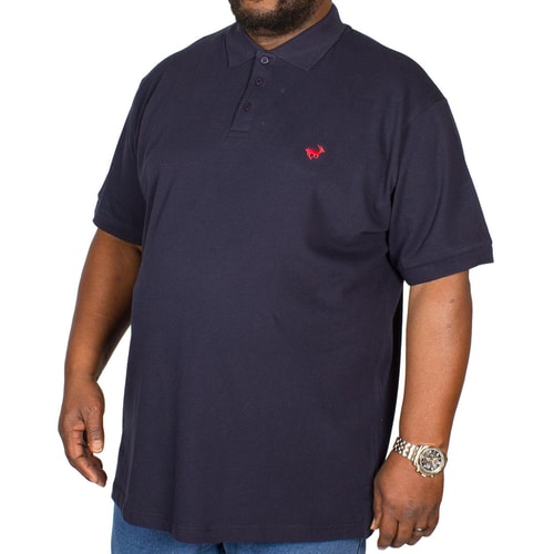 Bigdude Klassisches Poloshirt Dunkelblau