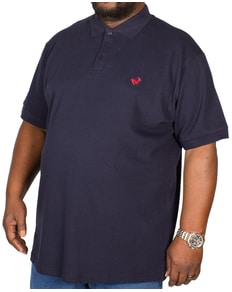 Bigdude Klassisches Poloshirt Dunkelblau