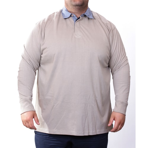 KAM Stone Collared Rugby Top