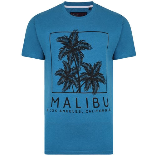 KAM Malibu Print T-Shirt Türkis