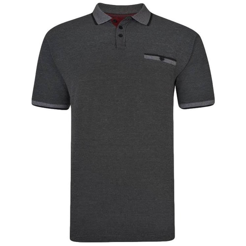 KAM Dobby Poloshirt Schwarz