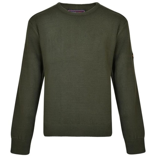 KAM Pullover mit Rundhalsausschnitt Khaki