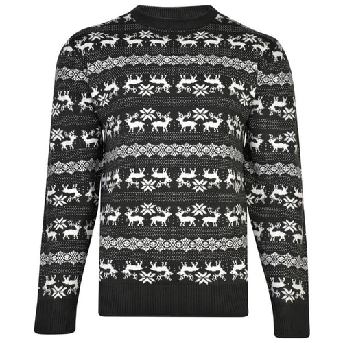 KAM Rentier Rudolph Pullover Grau