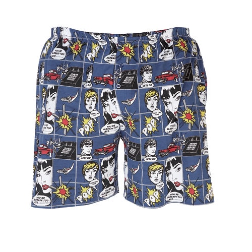 Duke Navy Graphic Print Boxer Shorts