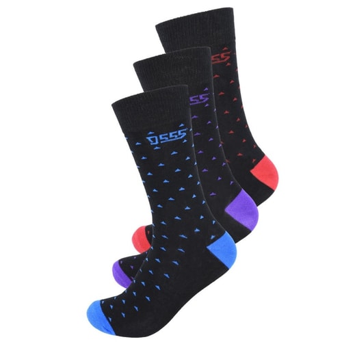 D555 Bolt 3er-Pack gemusterte Socken