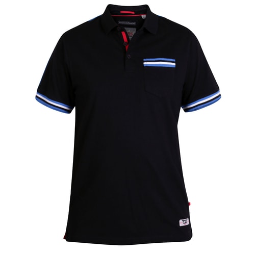 D555 Poloshirt Pickering Schwarz