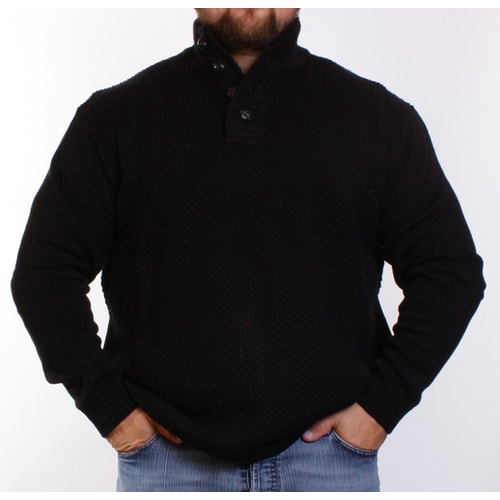 Metaphor Black Knitwear 4 Button Top