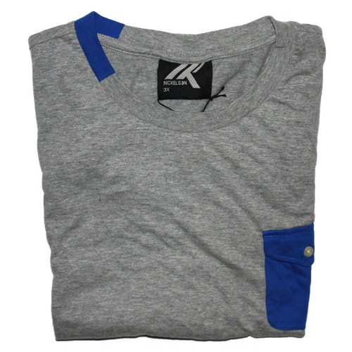Nickelson Grey Blue Pocket T-Shirt