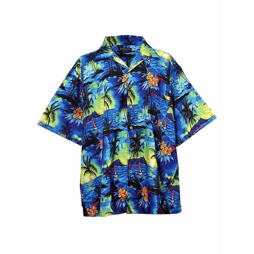 Brooklyn Blue Oahu Hawaiian Style Shirt
