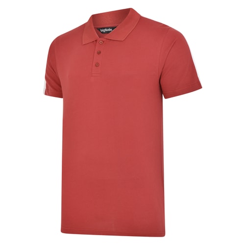 Bigdude Streifen Poloshirt Weinrot 