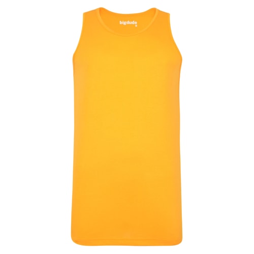 Bigdude klassisches Tanktop Orange Tall Fit 