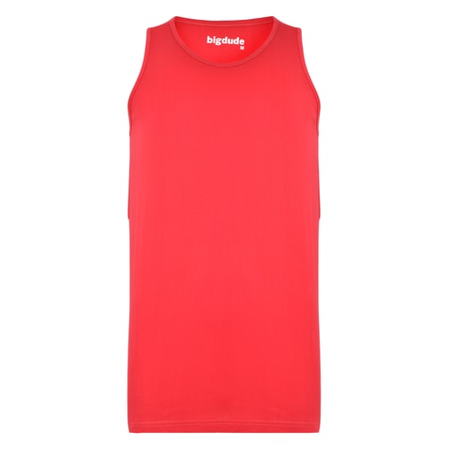 Bigdude klassisches Tanktop Rot Tall Fit 