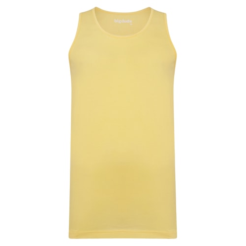 Bigdude klassisches Tanktop Gelb Tall Fit 