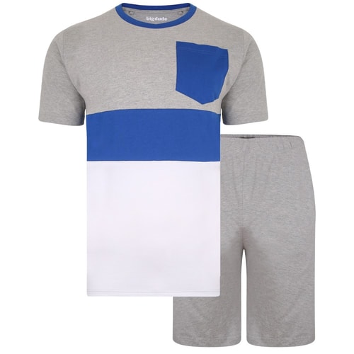 Bigdude Cut & Sew Pyjama Set Grau