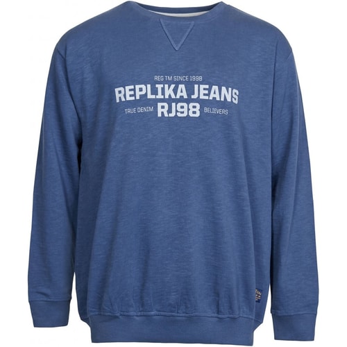 Replika bedrucktes Sweatshirt Blau