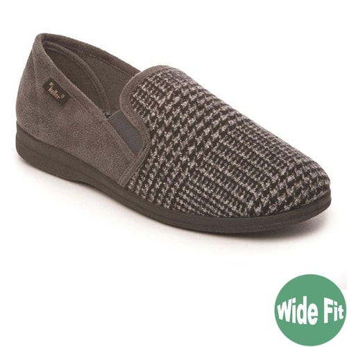 Dr Keller "Dr Rockwell" Slipper Wide Fit Grau