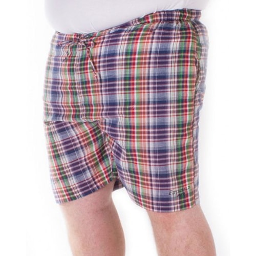 Fitzgerald Loungewear karierte Shorts Marineblau