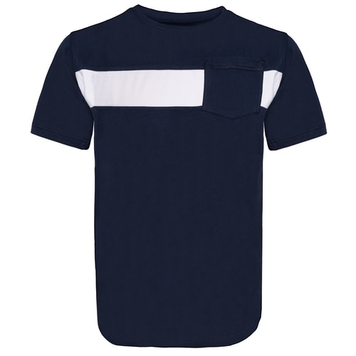 Bigdude T-Shirt mit Rundhalsausschnitt Marineblau 
