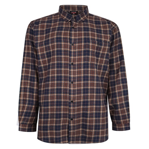 Espionage Kariertes Hemd Marineblau