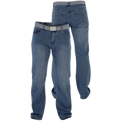 Tall D555 Boot Fit Sand Blast Jean With Belt